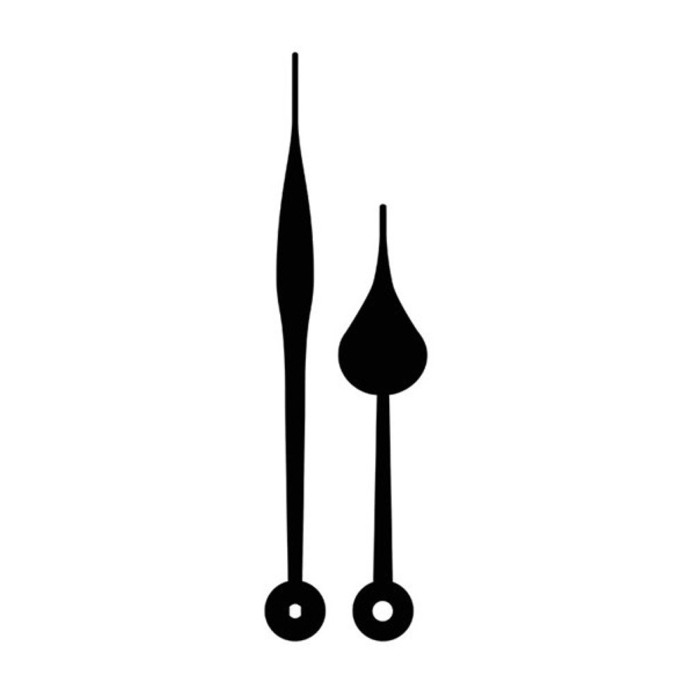 Kovové hodinové ručičky 006970 (137 mm, 100 mm) - černé