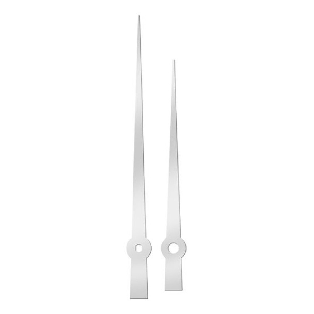 Kovové hodinové ručičky 000923 (110 mm, 90 mm) - stříbrné
