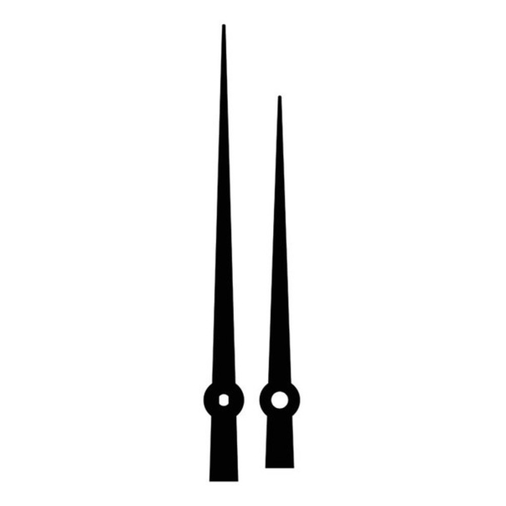 Kovové hodinové ručičky 000925 (110 mm, 90 mm) - černé