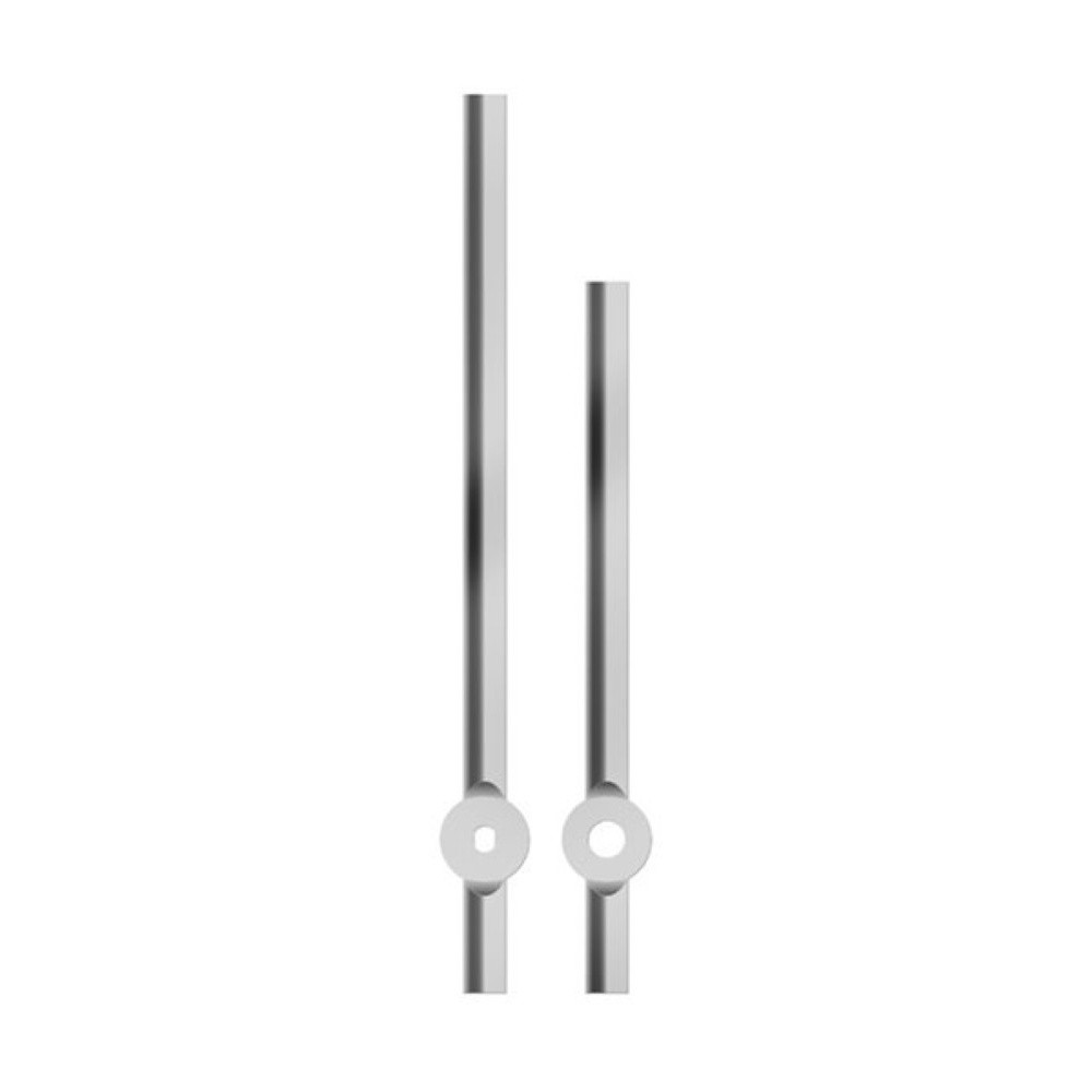 Kovové hodinové ručičky 000009 (100 mm, 74 mm) - stříbrné