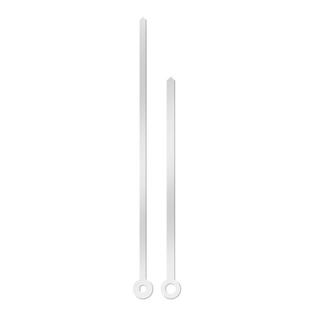 Kovové hodinové ručičky 001588 (134 mm, 105 mm) - stříbrné