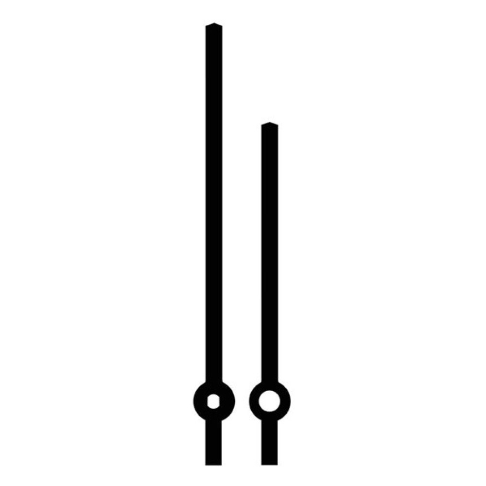 Plastové hodinové ručičky 001645 (67 mm, 53 mm) - černé