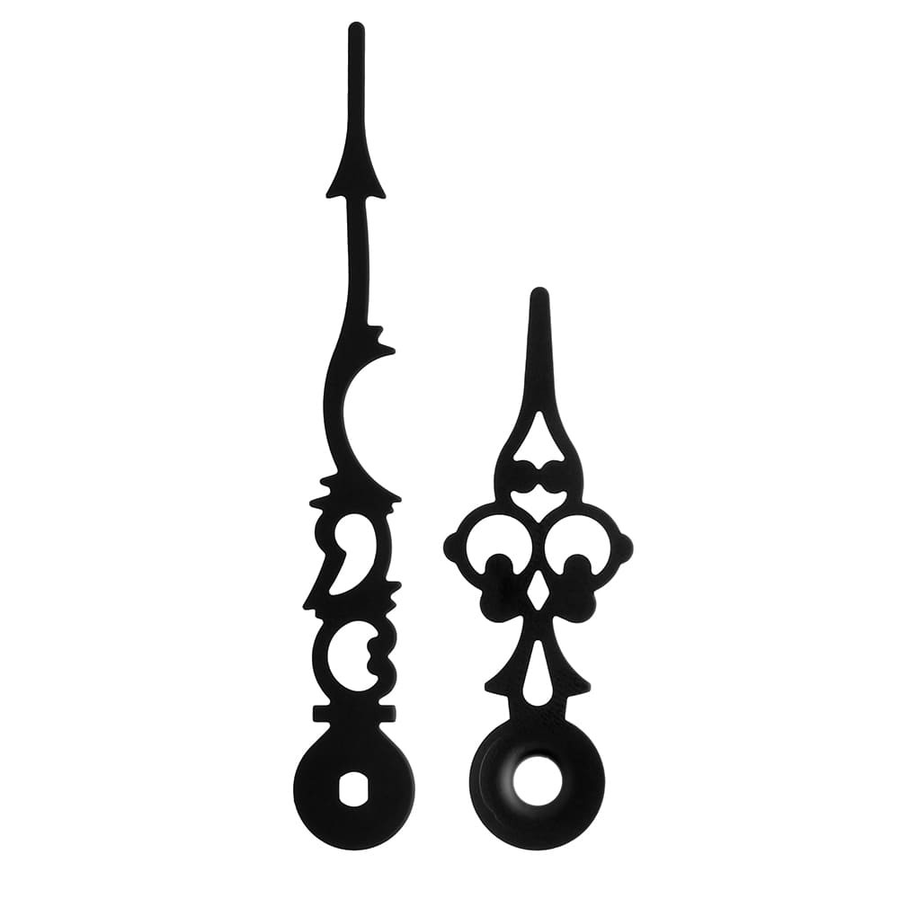 Kovové hodinové ručičky 001298 (80 mm, 53 mm) - čierne