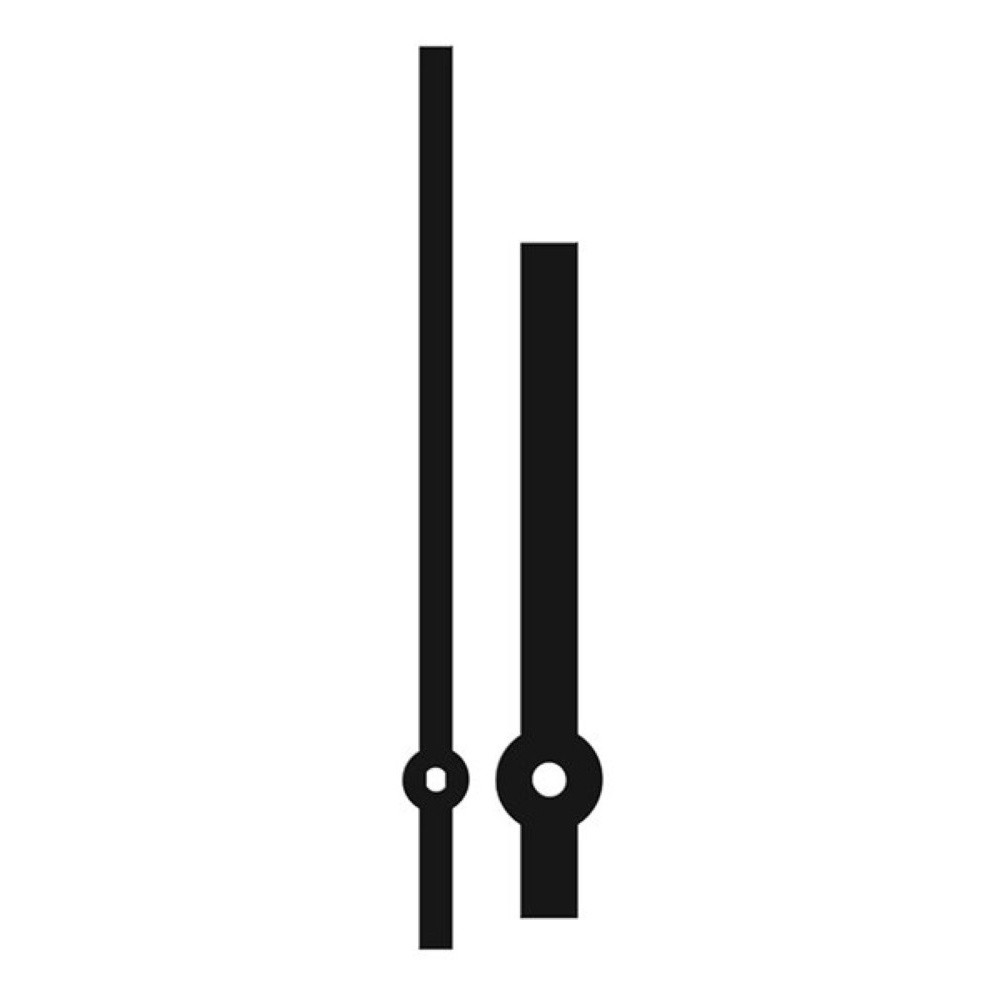Kovové hodinové ručičky 005937 (110 mm, 80 mm) - černé