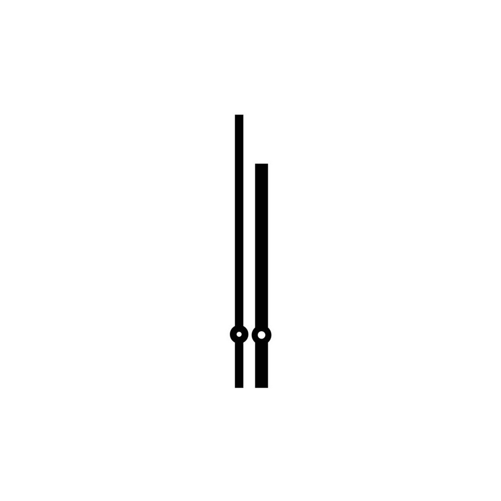 Kovové hodinové ručičky 001631 (145 mm, 113 mm) - čierne
