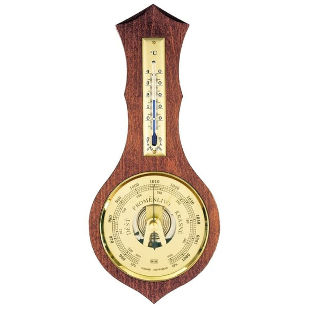 Barometer 8037 mit Thermometer - gold