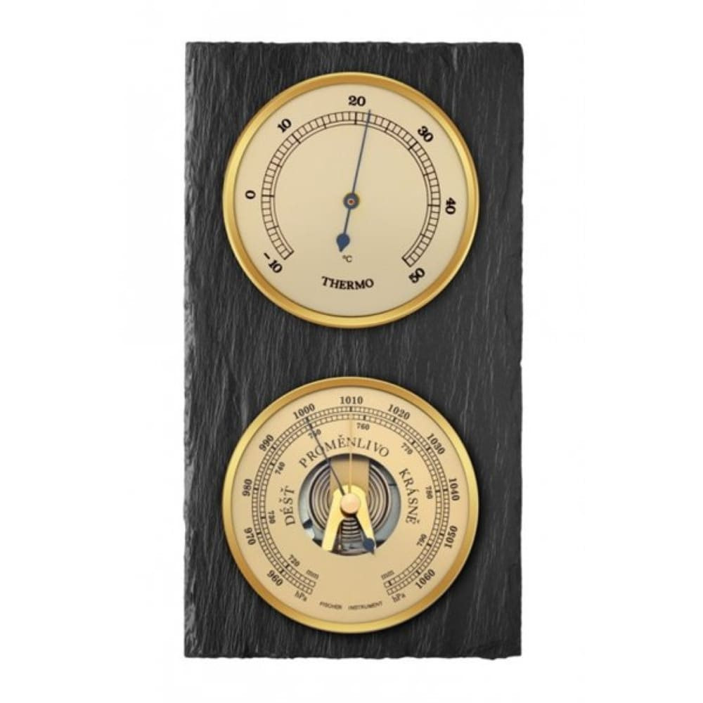 Barometer 8085 mit Thermometer - graugold