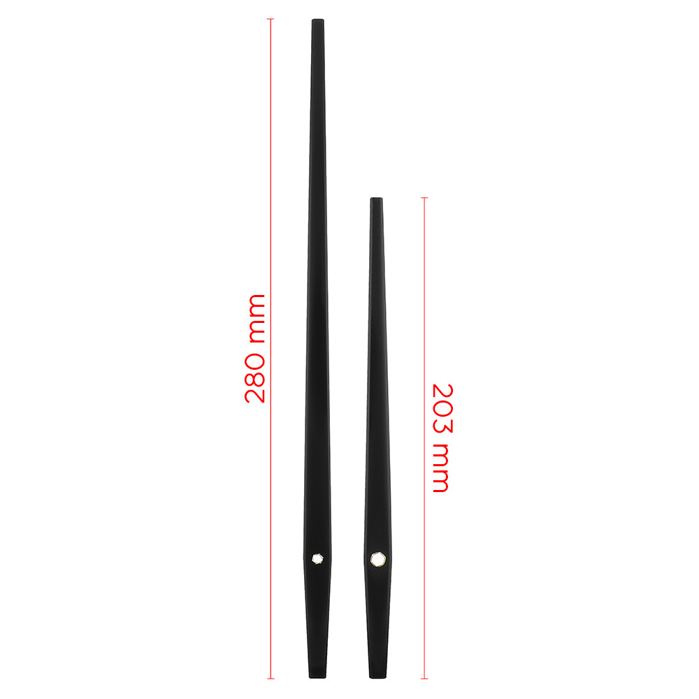 Kovové hodinové ručičky B46 (229 mm, 152 mm) - černé