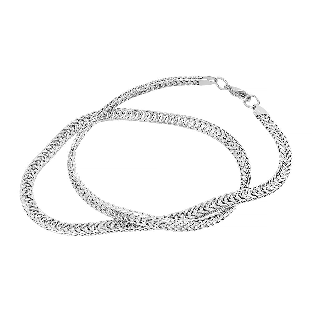 Stainless steel necklace 7542 - silver colour