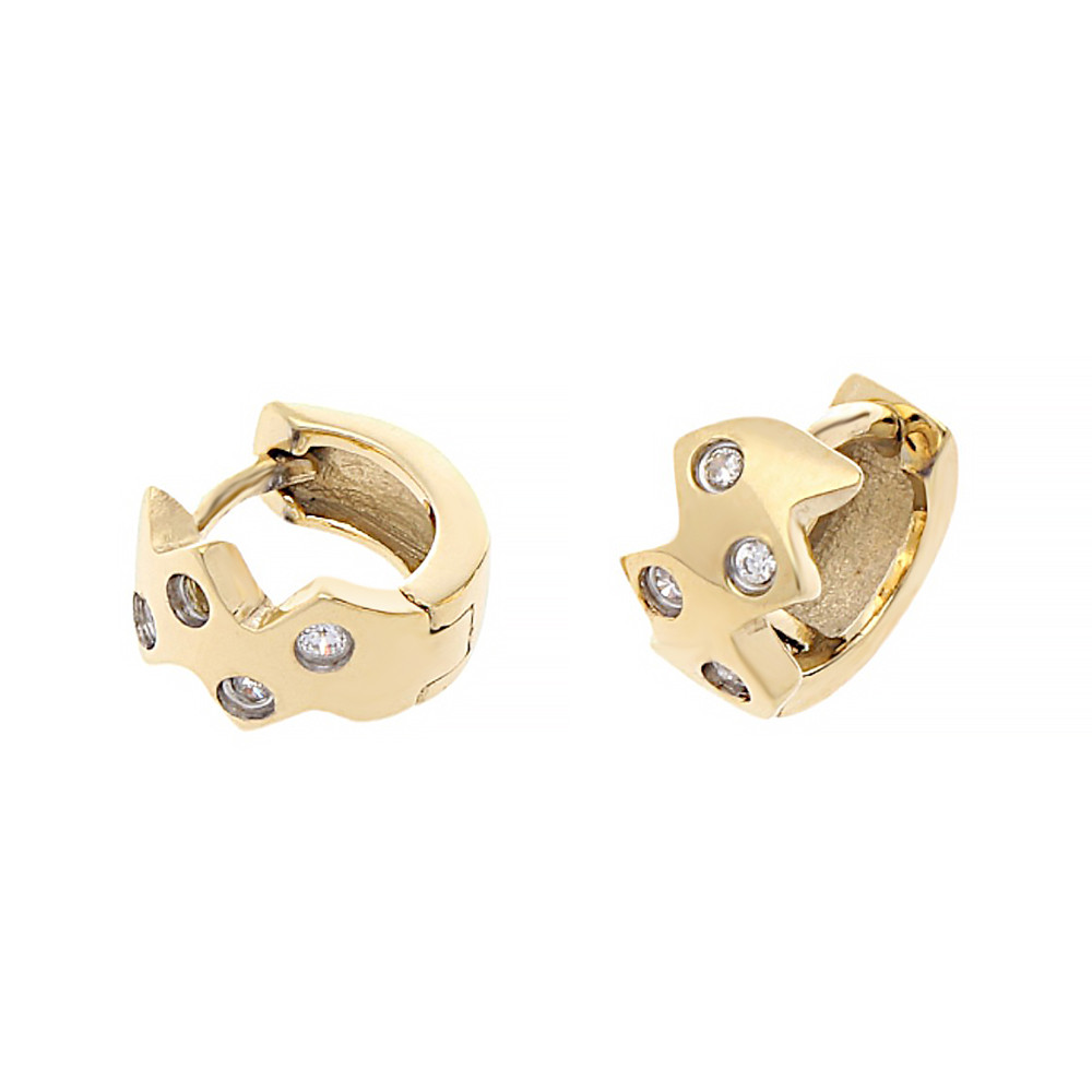 Stainless steel earrings 8021 - gold colour