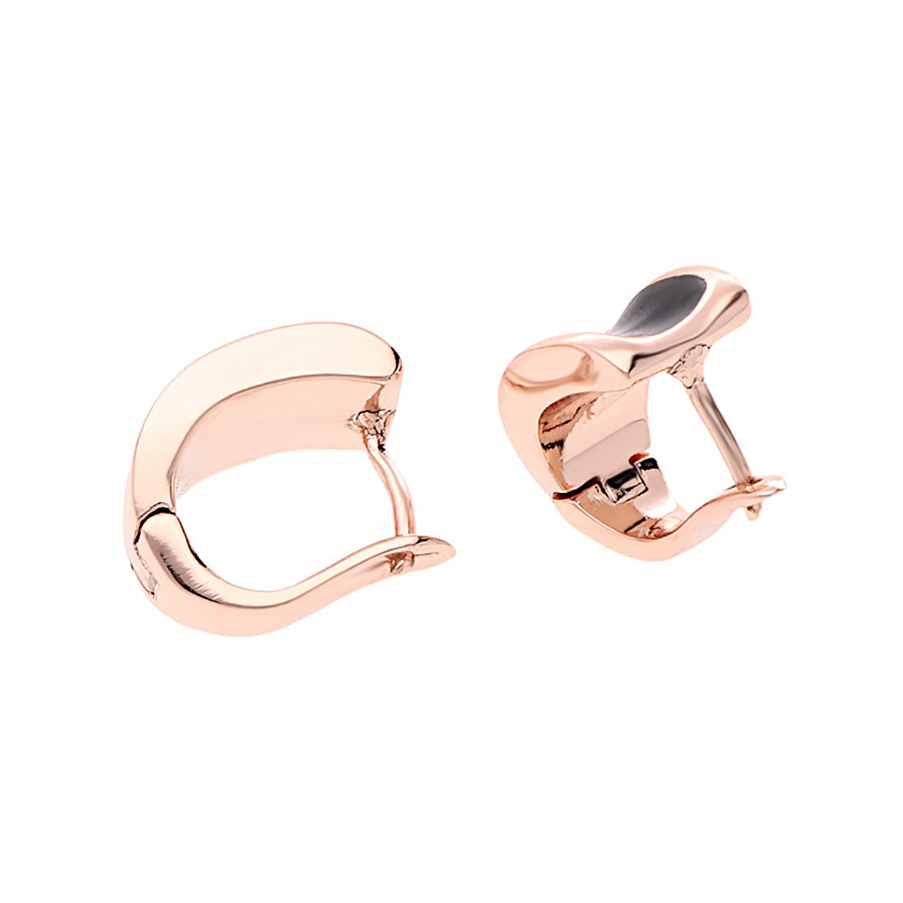 Stainless steel earrings 7253 - rose gold colour