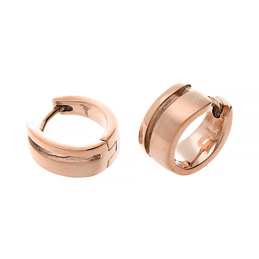 Stainless steel earrings 8037 - rose gold colour