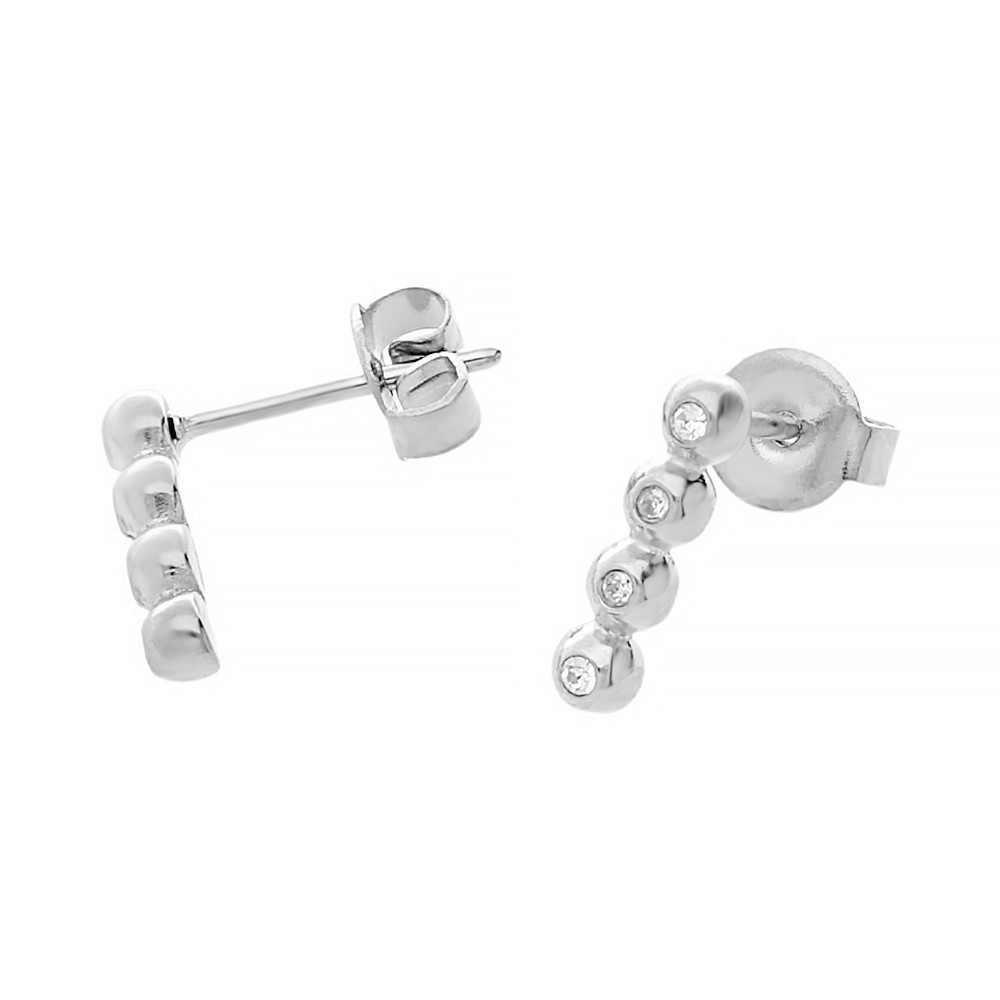Stainless steel earrings 70012.A - silver colour