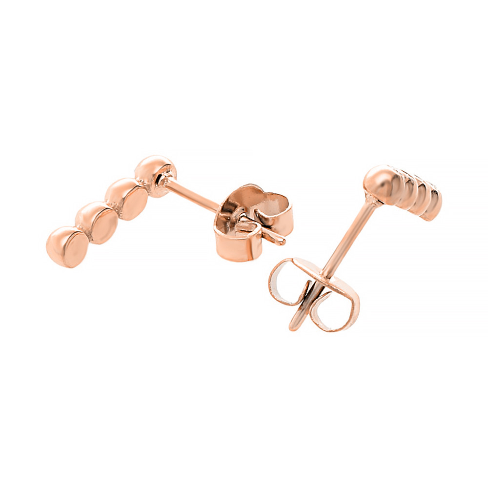 Stainless steel earrings 70012.C - rose gold colour