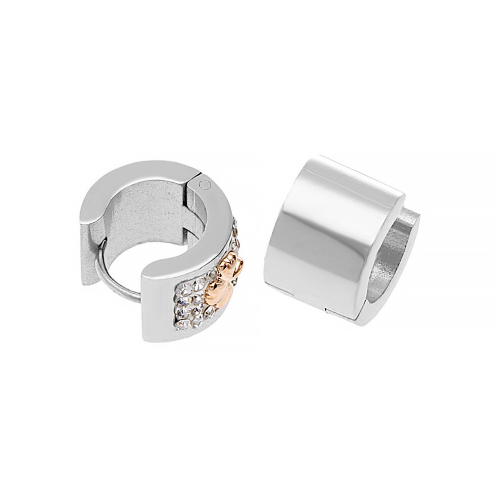 Stainless steel earrings 6951 - silver colour