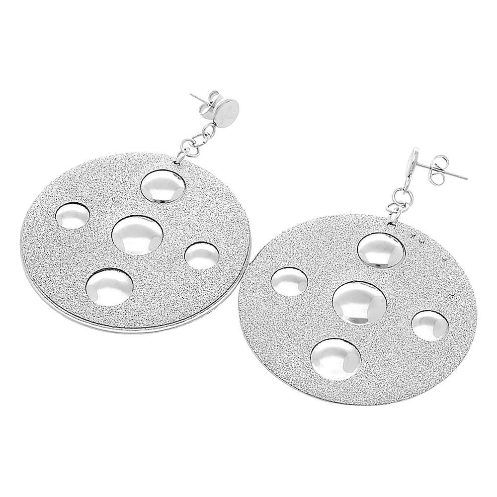 Stainless steel earrings 6276 - silver colour