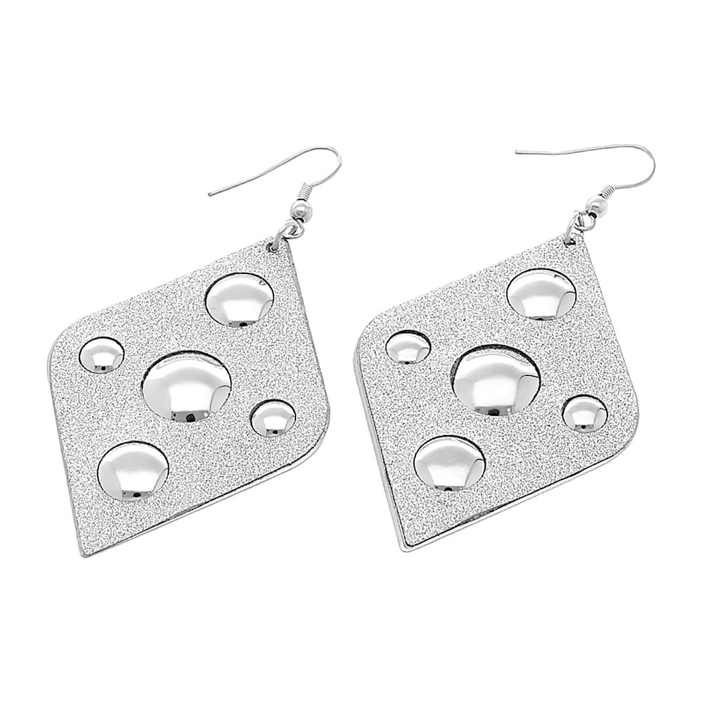 Stainless steel earrings 6265 - silver colour
