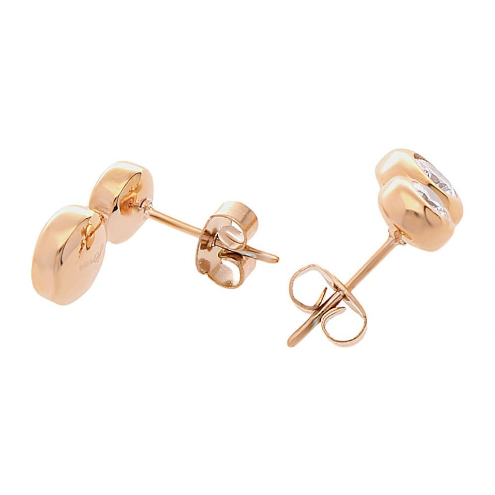 Stainless steel earrings 70010.C - rose gold colour
