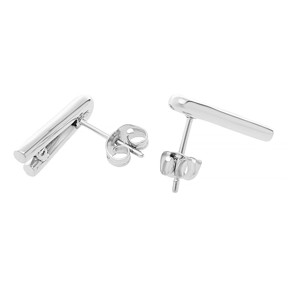 Stainless steel earrings 6503 - silver colour
