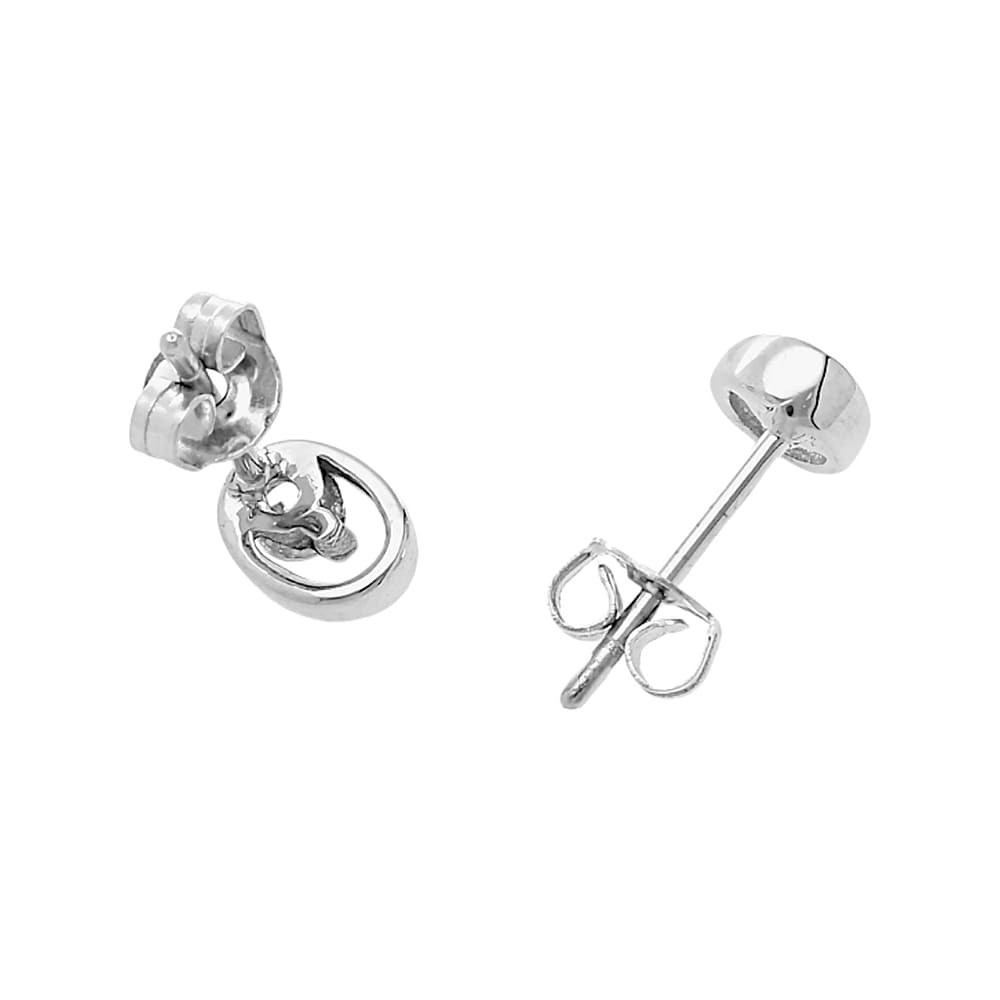 Stainless Steel Earrings 7452 - Silver Color