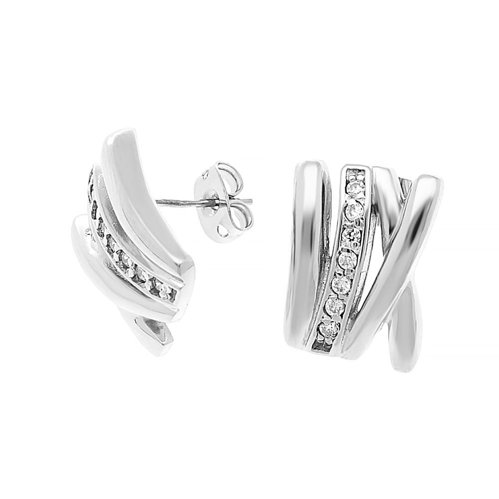 Stainless steel earrings 5327 - silver colour