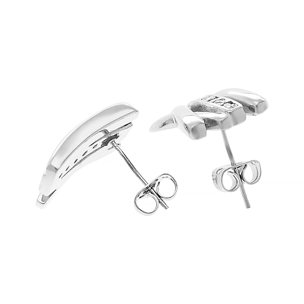 Stainless steel earrings 5327 - silver colour