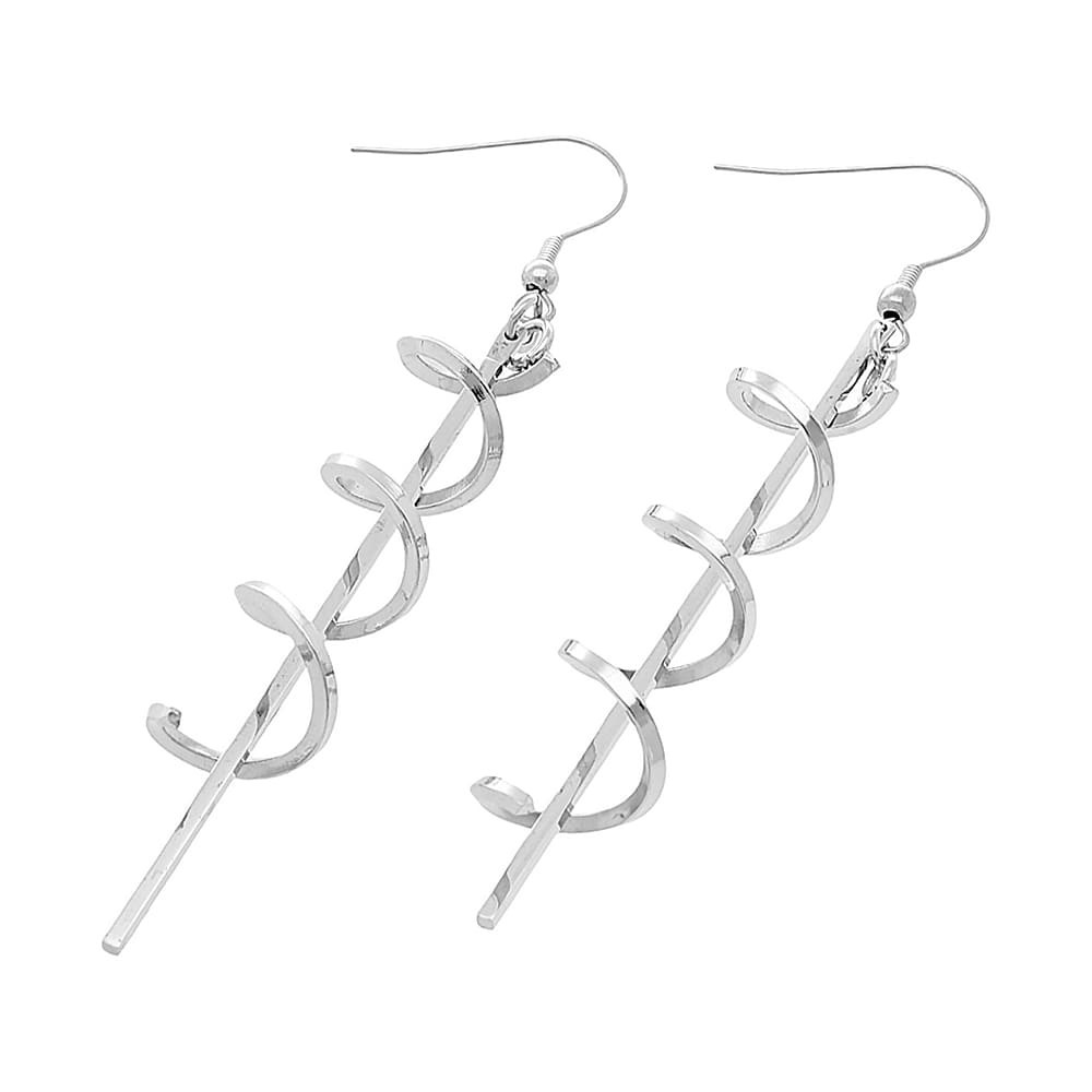 Stainless steel earrings 5031 - silver colour