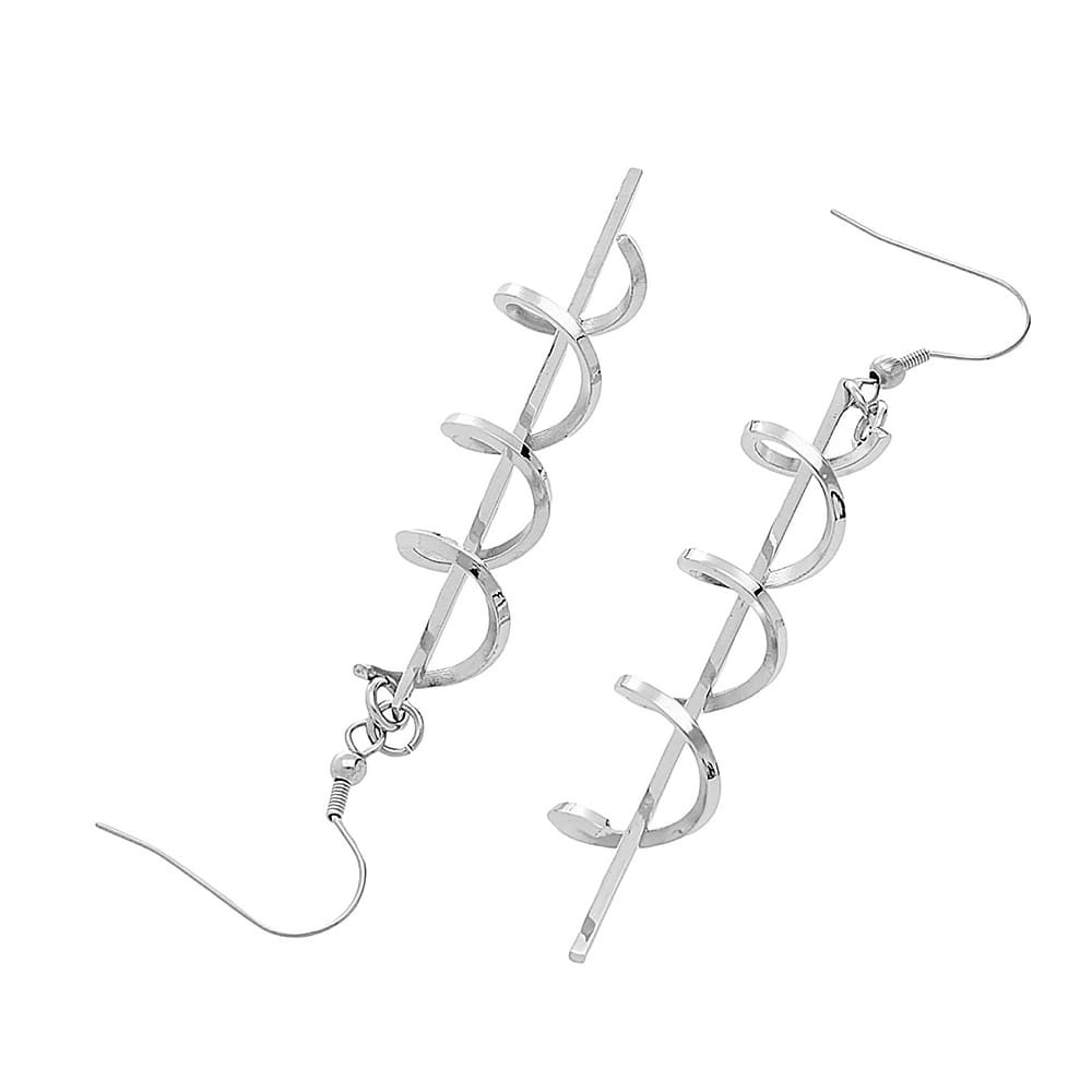 Stainless steel earrings 5031 - silver colour