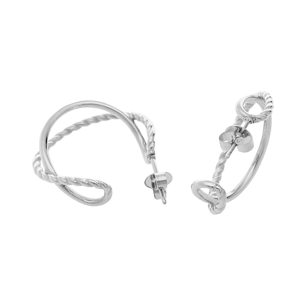 Stainless steel earrings 70017.A. - silver colour