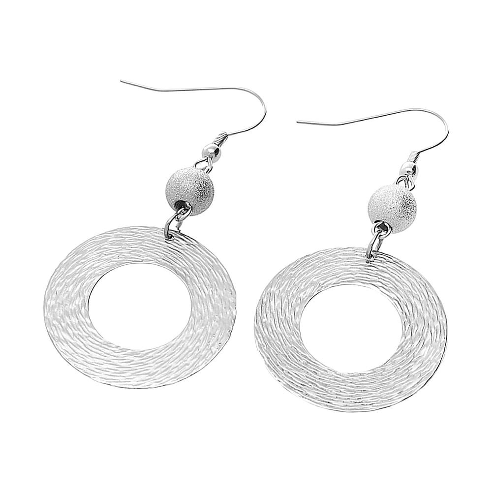 Stainless steel earrings 6118 - silver colour