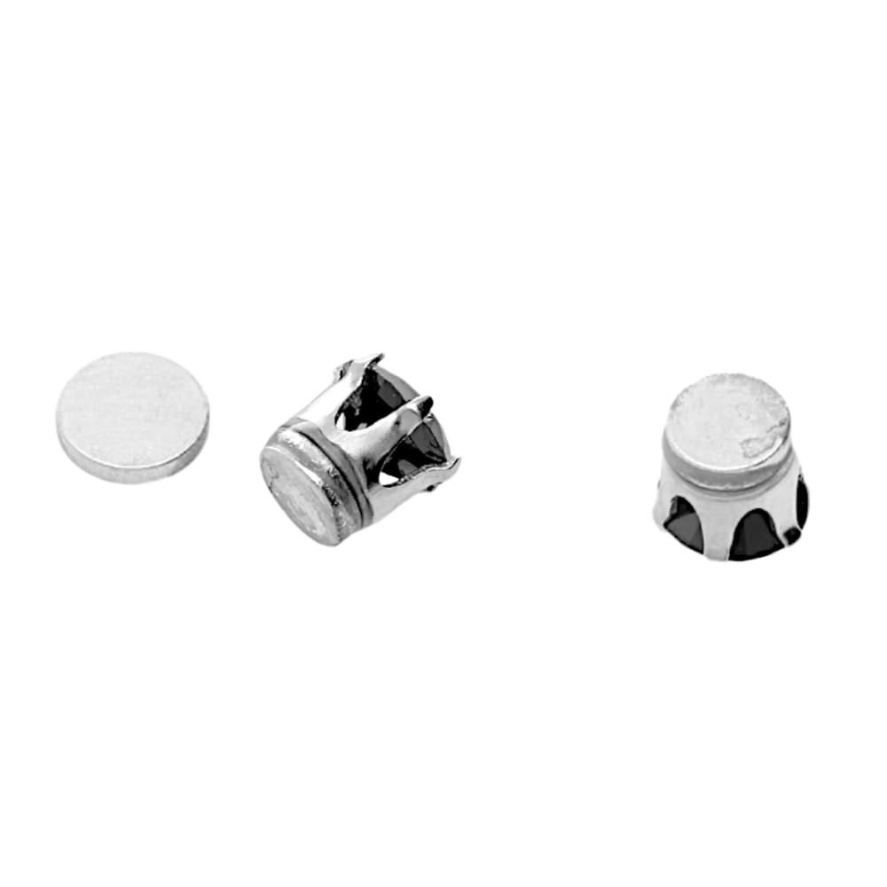 Stainless steel earrings 70404.B - silver-black colour
