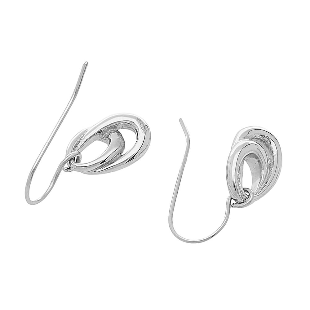 Stainless steel earrings 7242 - silver colour