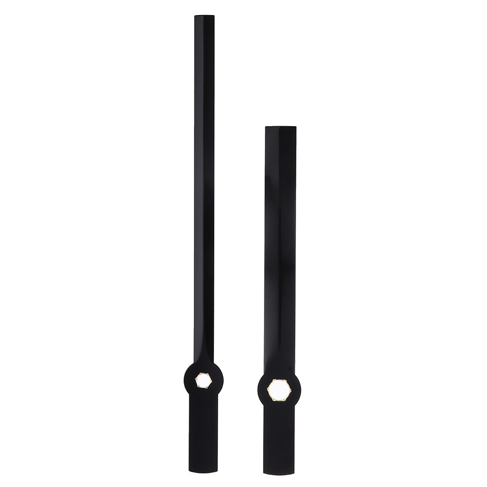 Kovové hodinové ručičky B14 (100 mm, 72 mm) - čierne
