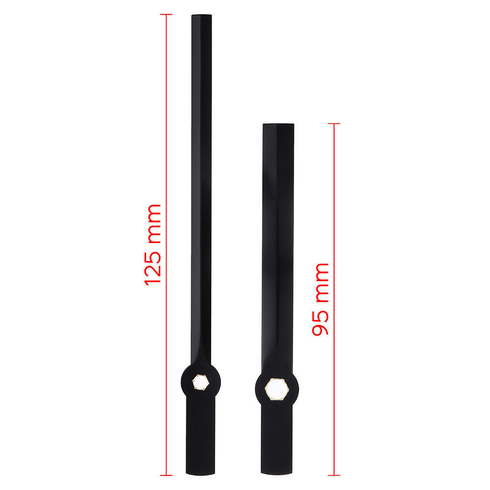 Kovové hodinové ručičky B14 (100 mm, 72 mm) - čierne