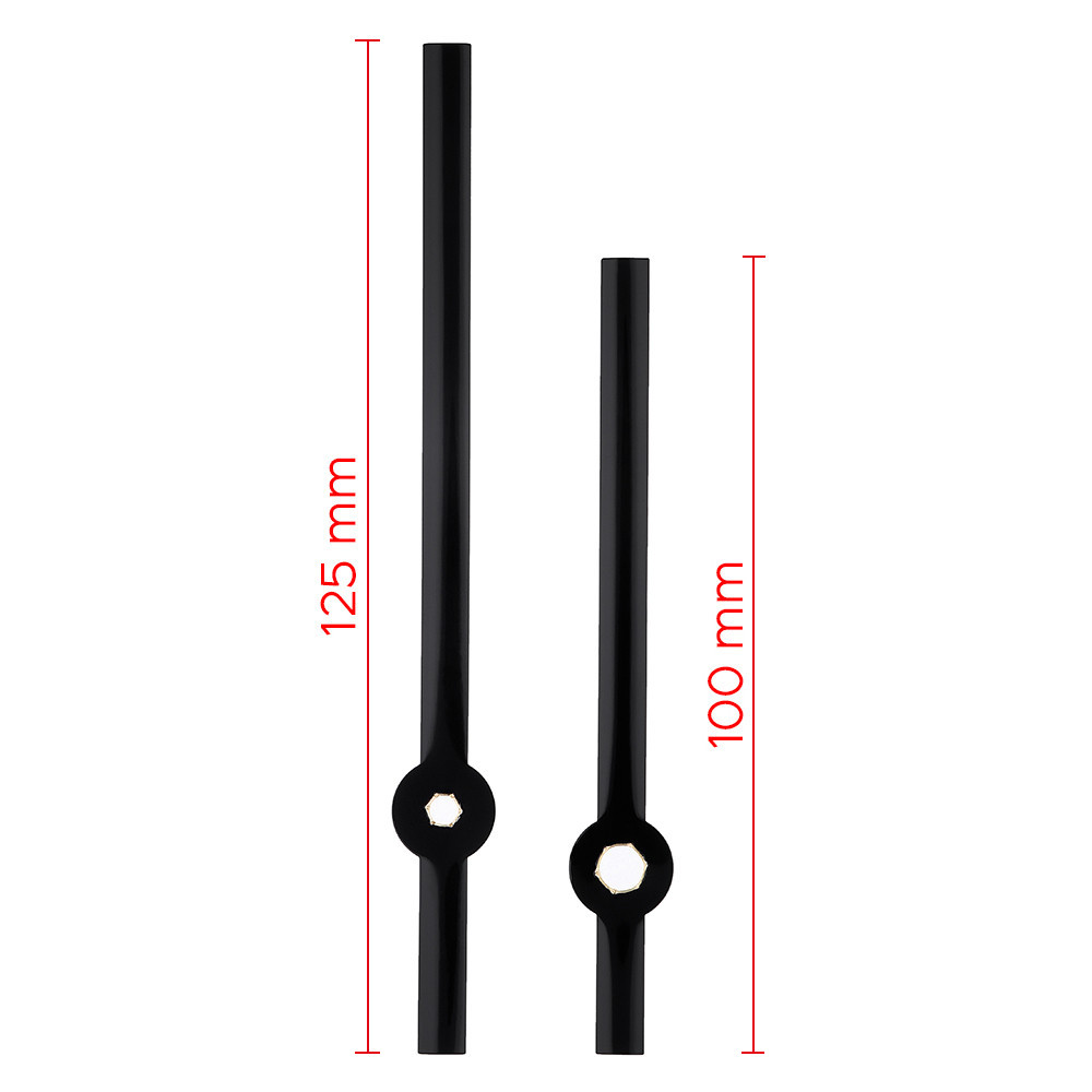 Kovové hodinové ručičky B15 (95 mm, 76 mm) - čierne
