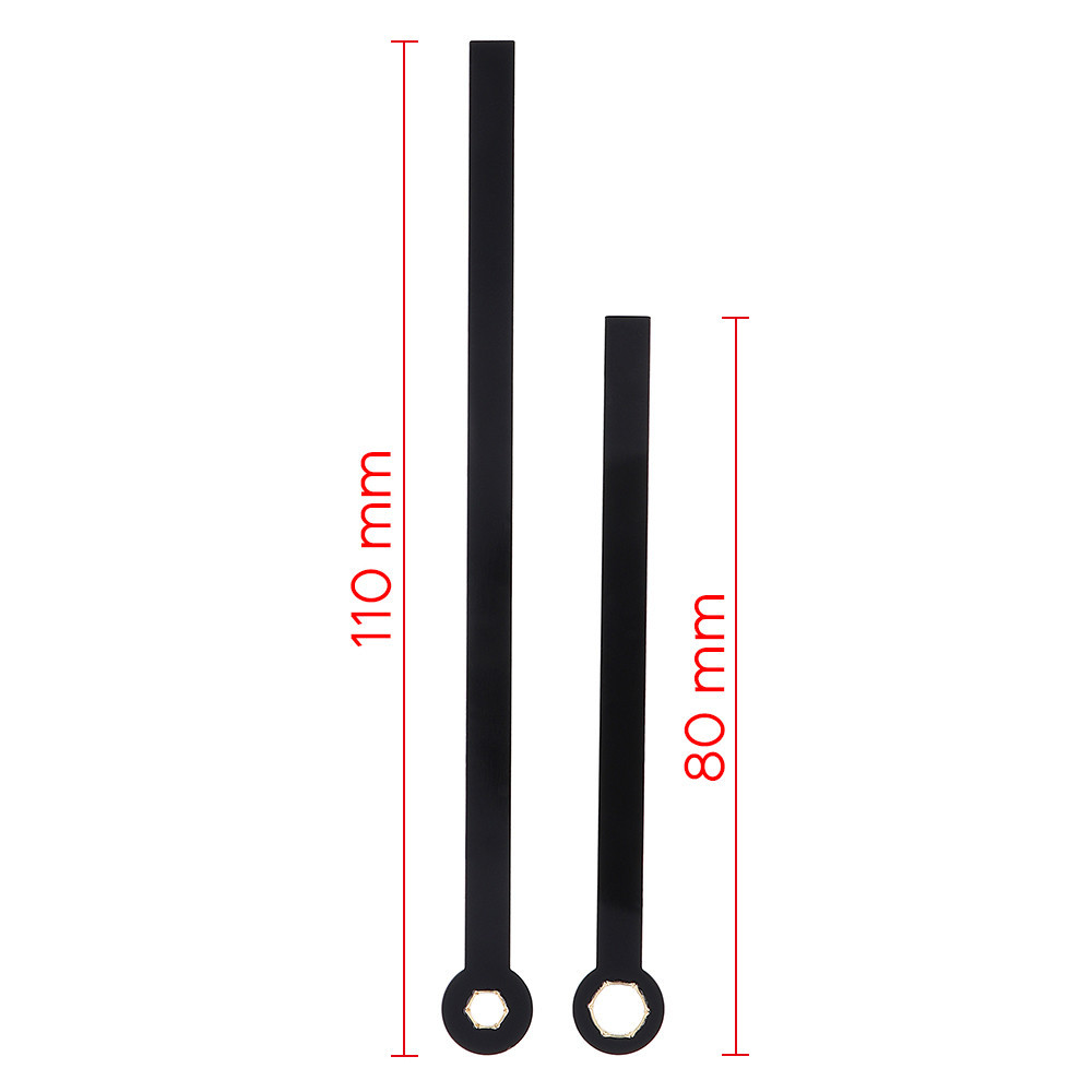 Kovové hodinové ručičky B16 (105 mm, 75 mm) - čierne