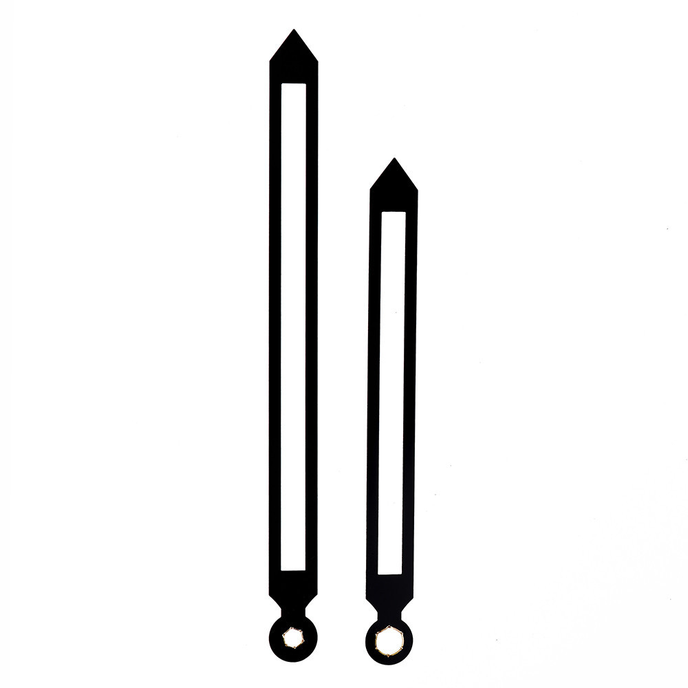 Kovové hodinové ručičky B23 (125 mm, 100 mm) - čierne
