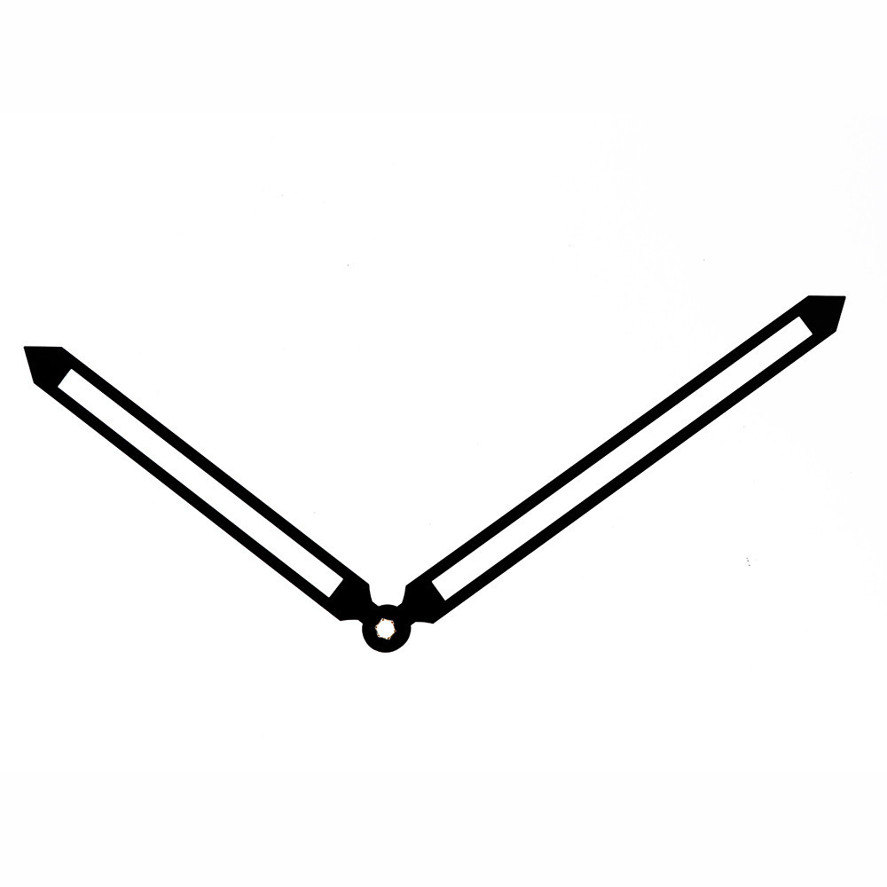 Kovové hodinové ručičky B23 (125 mm, 100 mm) - čierne