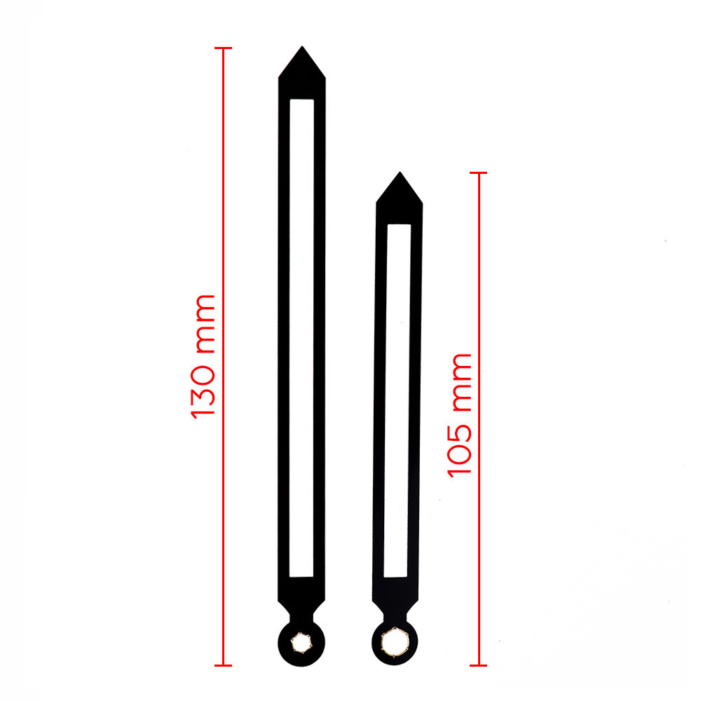 Kovové hodinové ručičky B23 (125 mm, 100 mm) - čierne