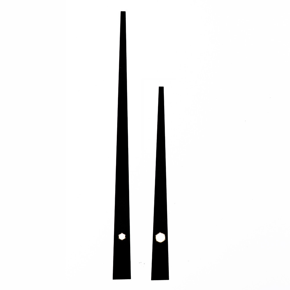 Kovové hodinové ručičky B26 (137 mm, 92 mm) - čierne