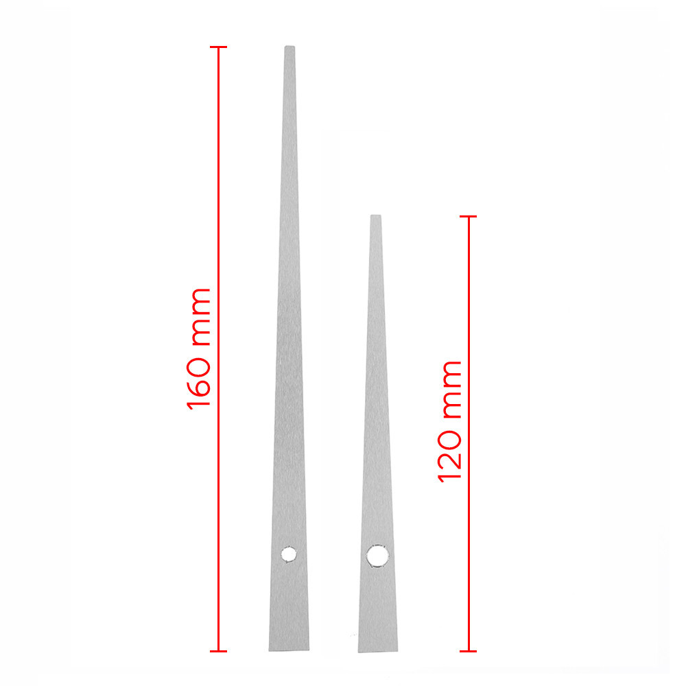 Kovové hodinové ručičky B28 (137 mm, 92 mm) - strieborné