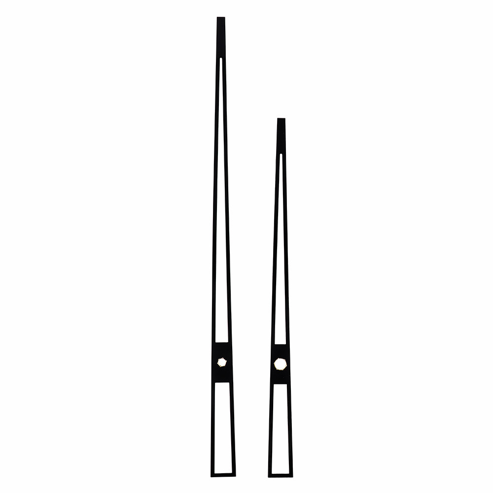 Kovové hodinové ručičky B29 (172 mm, 123 mm) - černé