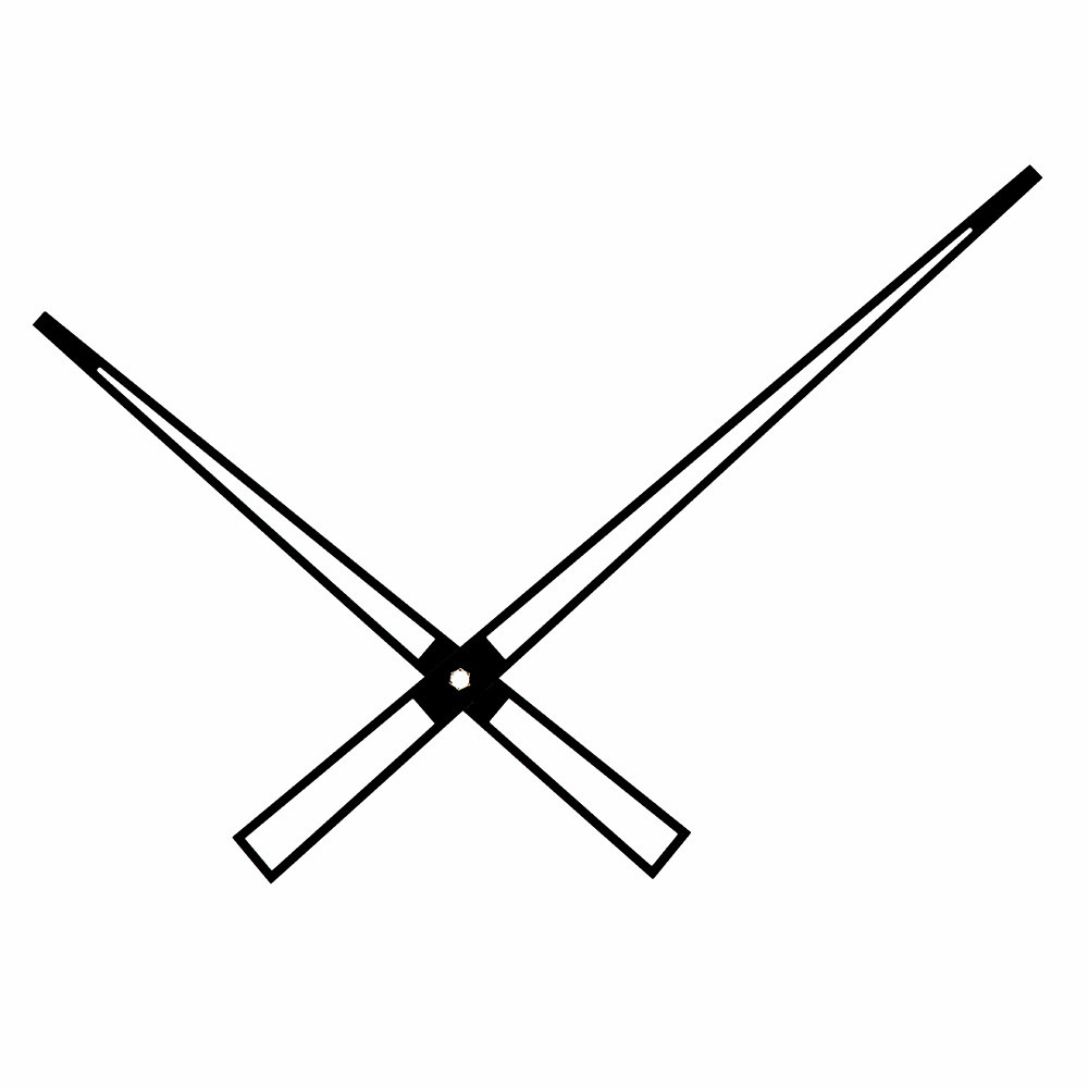 Kovové hodinové ručičky B29 (172 mm, 123 mm) - černé
