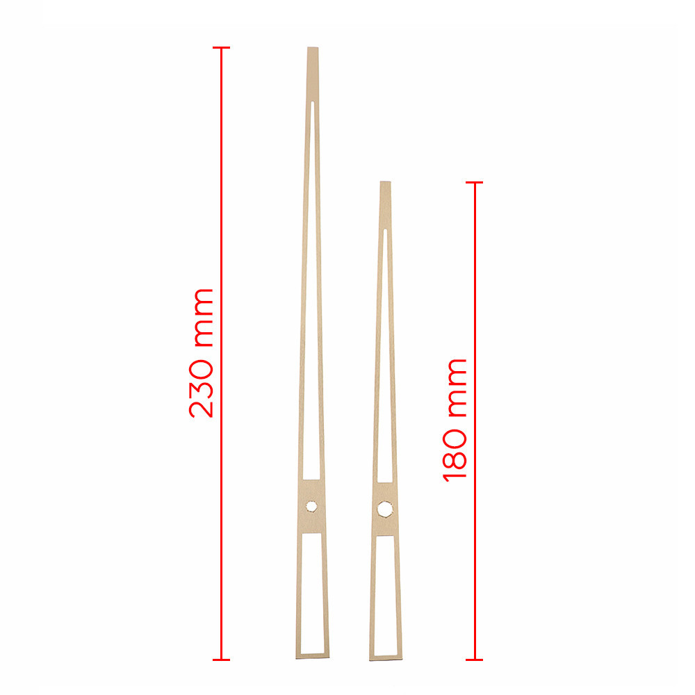 Kovové hodinové ručičky B30 (172 mm, 123 mm) - zlaté