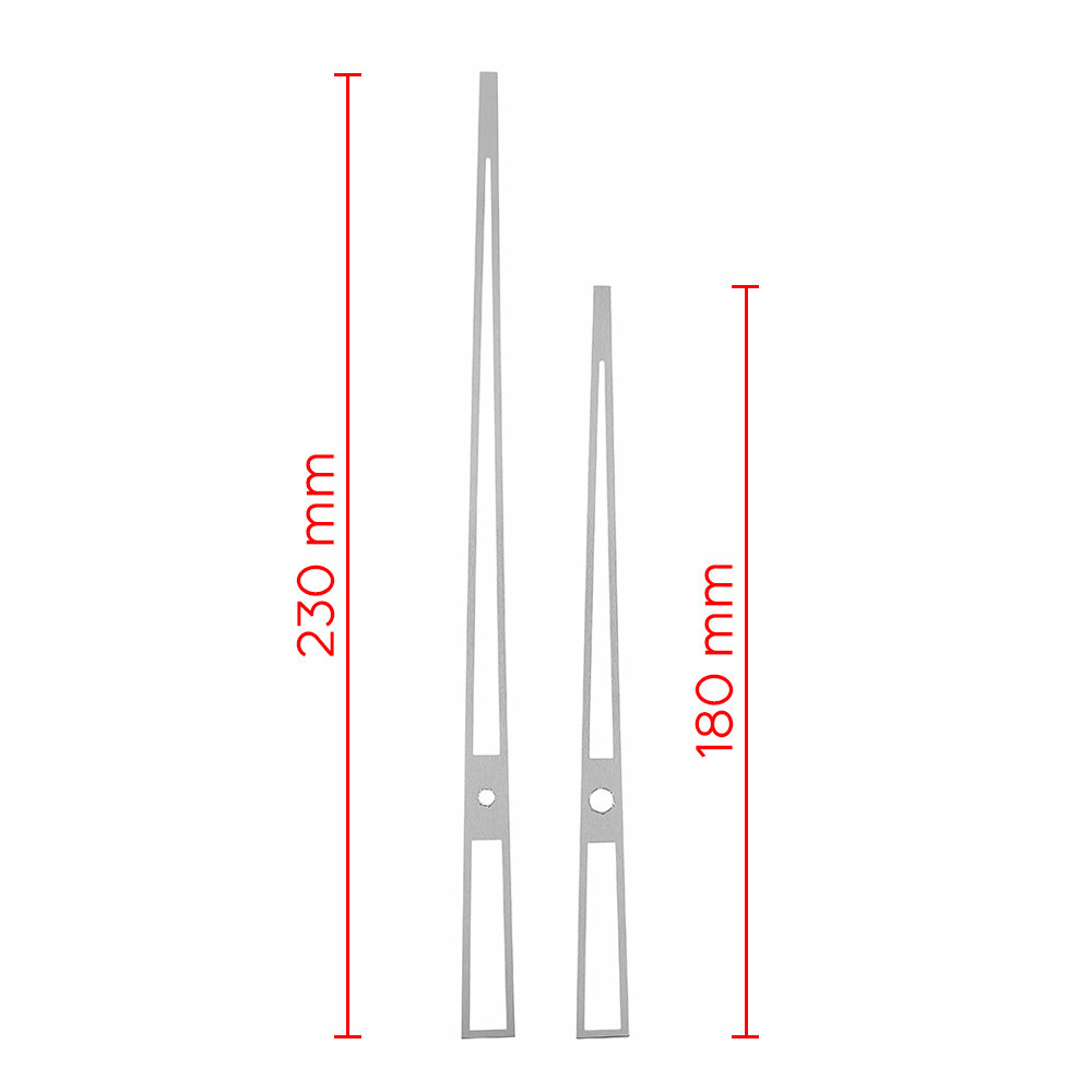 Kovové hodinové ručičky B31 (172 mm, 123 mm) - stříbrné