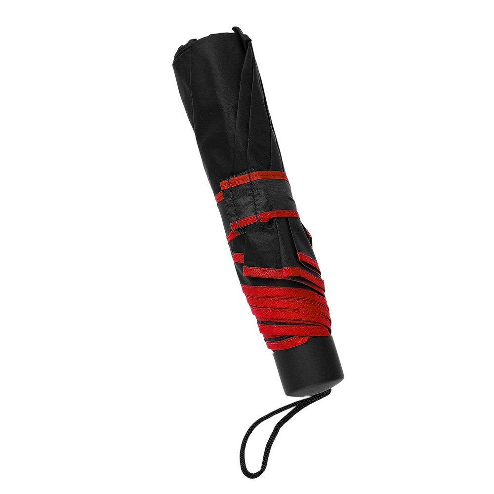 Hommy Taschenschirm (94 cm) – schwarz-rot