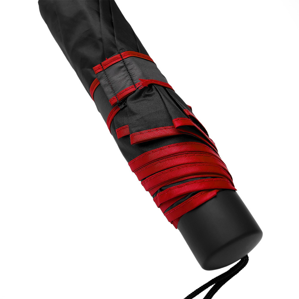Hommy Taschenschirm (94 cm) – schwarz-rot