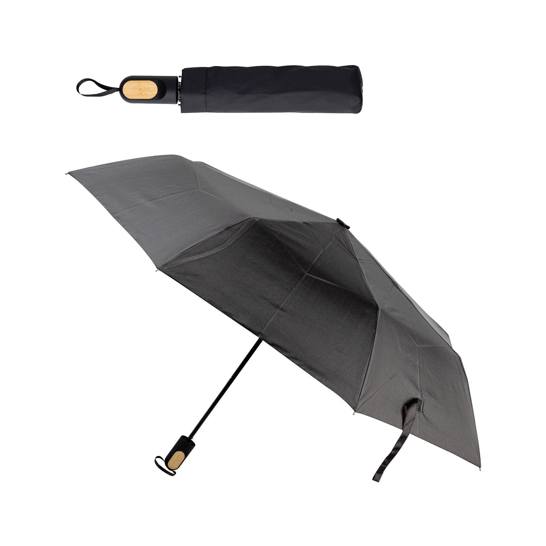 Składany parasol Freja (98 cm) – czarny
