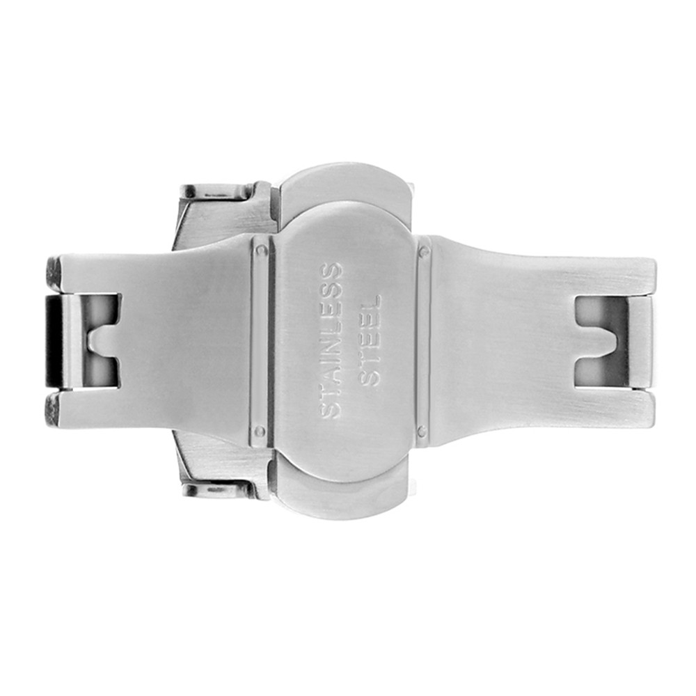 Butterfly with side lock 20 mm - matte silver
