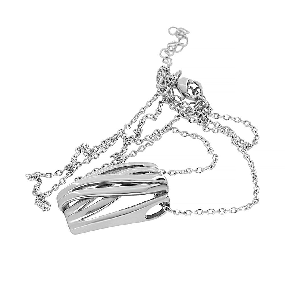 Stainless steel necklace 8007 - silver colour